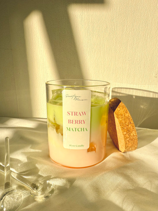 Strawberry Matcha Latte Soy Candle